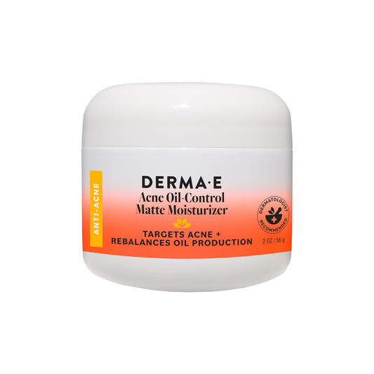 DERMA E Acne Oil Control Face Moisturizer, 2 Oz, Matte Moisturizer with Salicylic Acid, Tea Tree Oil & Aloe Vera, Face Cream Rebalances Sebum Beauty & Personal Care Derma E