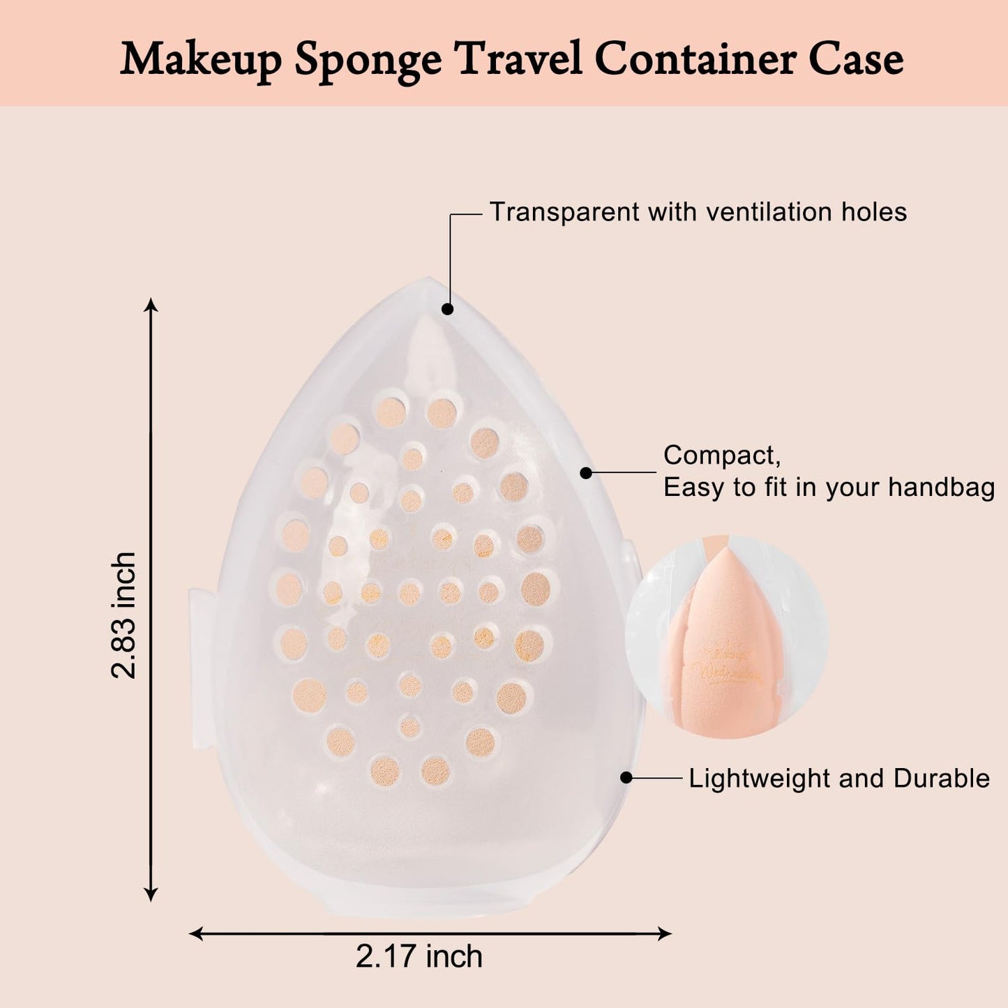 Real Perfection Makeup Sponge Set Blender Sponges, Latex-Free Beauty Makeup Sponges 7 pcs with 1 Travel Container Case for Blending Foundation Liquid Beauty and Personal Care Real Perfection
