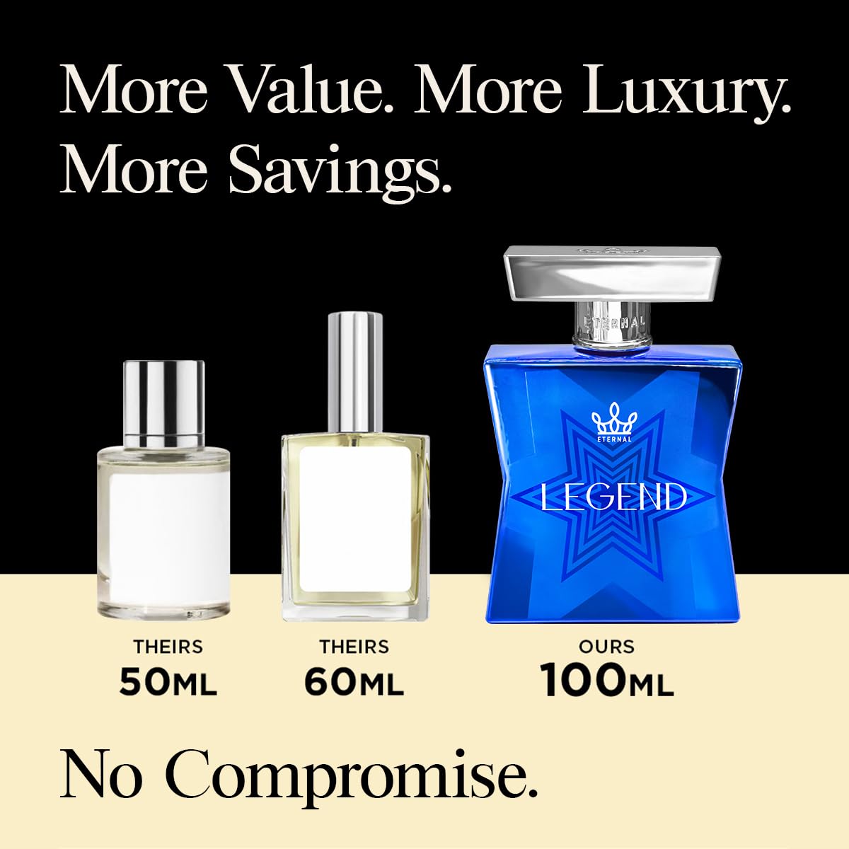 Eternal Fragrance - Scent Eternal Legend - 3.4 oz (100ml) - EDP - Long-lasting - Vegan - Clean Ingredients - Designer Inspired Cologne Spray for Men Beauty & Personal Care Eternal Fragrance