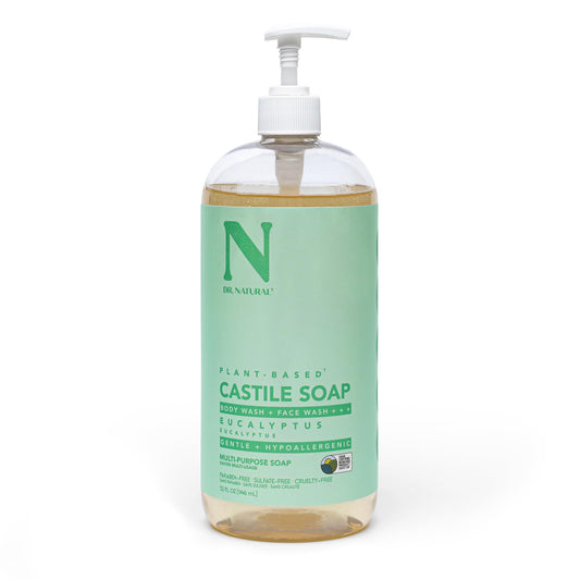 Dr. Natural Castile Liquid Soap - Multi-Use Body Wash, Shampoo and Face Wash - Hydrating Body Soap for Skin, Hair, Pets and Home - Eucalyptus - 32 oz Beauty & Personal Care Dr. Natural
