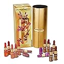 MAC Cosmetics Limited Edition Golden Girls Miniature Lustreglass Lipstick Vault x 12 - Vault and 12 Mini Lipsticks - Travel Size Beauty & Personal Care MAC
