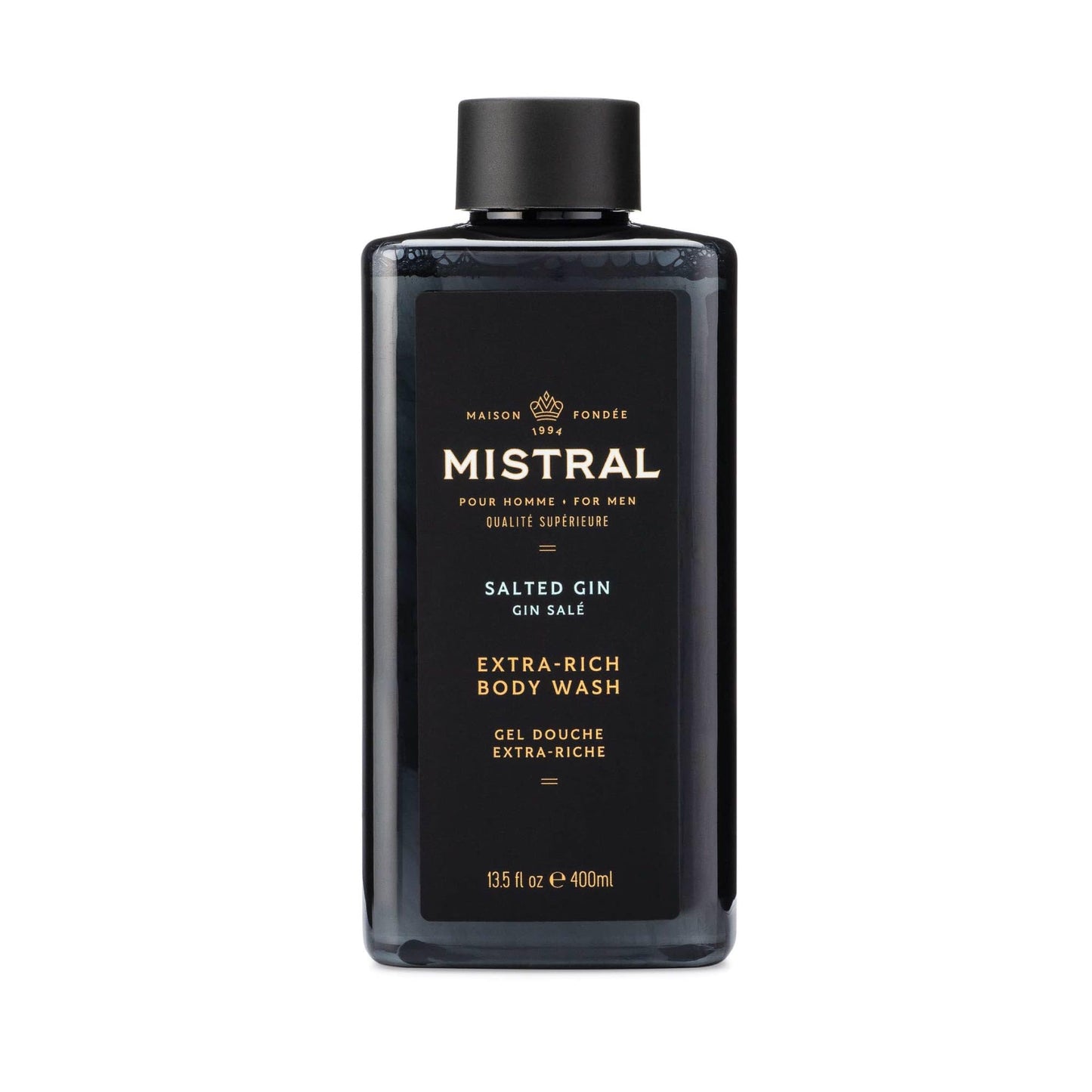 Mistral Men's Body Wash & Shampoo, Salted Gin 13.5 oz | 2-in-1 Natural Shower Gel for Men | SLS, Paraben & Phthalate Free | Natural Men’s Body Wash Beauty & Personal Care Mistral