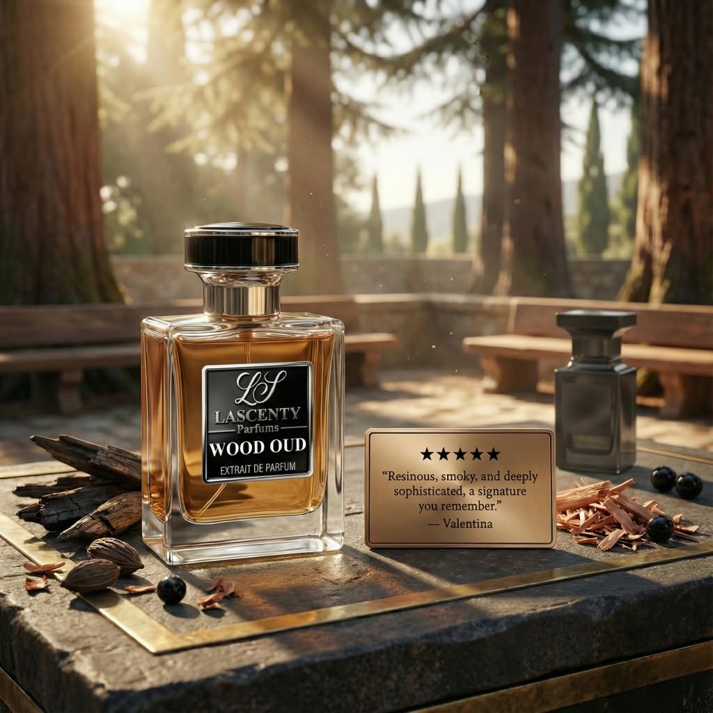 LaScenty WOOD OUD Inspired by Oud Wood cologne for Men & perfume for Women (50ml) | Extrait de Parfum | Long-Lasting Cologne | Oud Amber Woody Scent | Beauty & Personal Care LaScenty