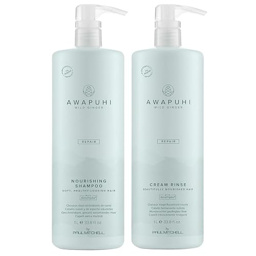 Awapuhi Wild Ginger Paul Mitchell Repair Liter Duo Set, Shampoo + Conditioner, For Dry, Damaged Hair Beauty & Personal Care Awapuhi Wild Ginger