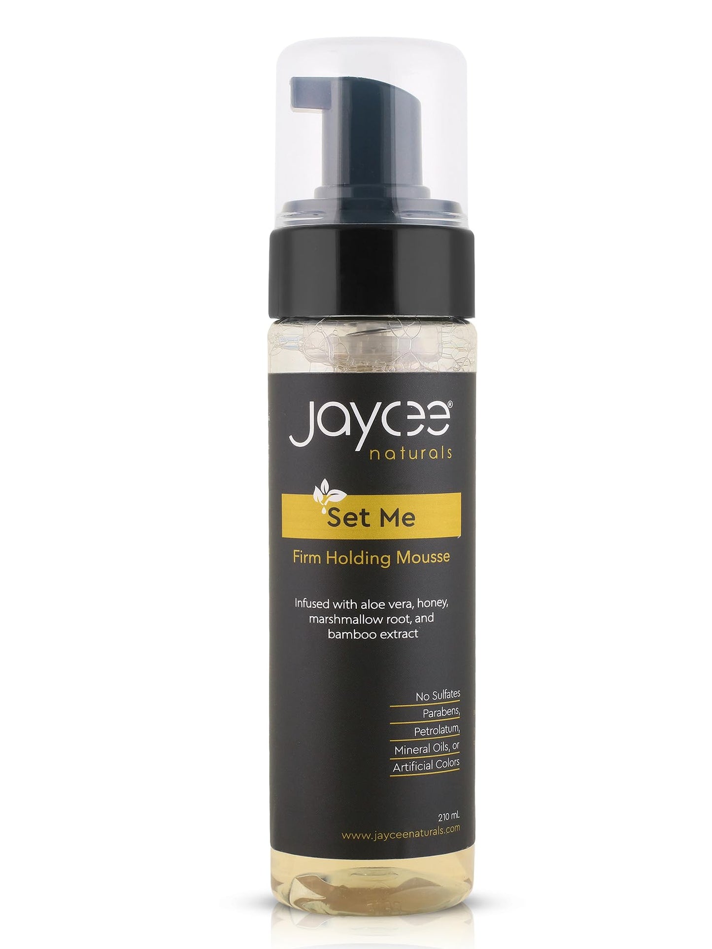 Jaycee Naturals Set Me Firm Holding Mousse with Honey, Marshmallow Root Extract, Bamboo Extract, and Aloe Vera Juice to Moisturize, Soften, Strengthen Beauty & Personal Care Jaycee Naturals
