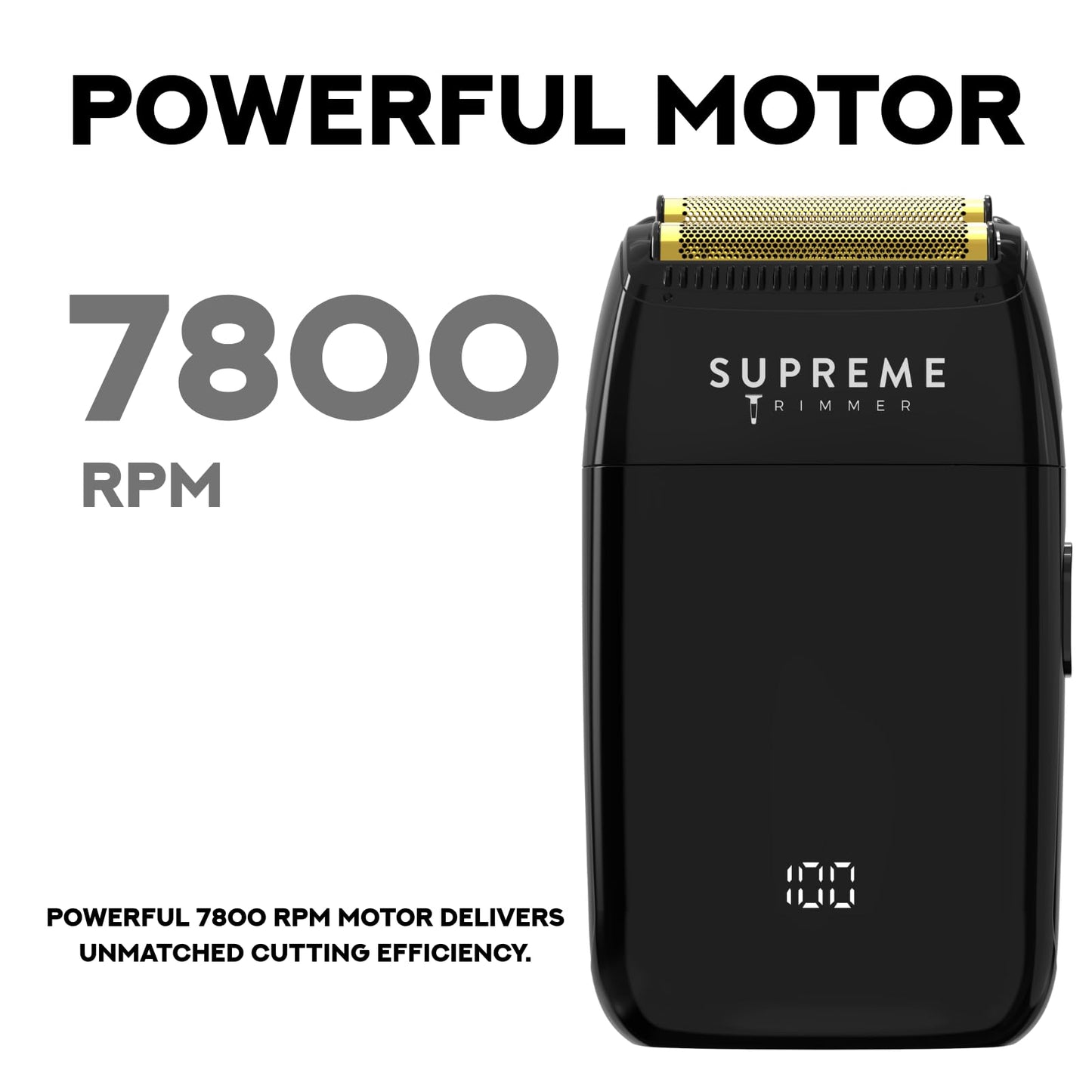 Supreme Trimmer Crunch Lite STF600 - Professional Double Foil Shaver for Men - Cordless & Corded, 60 Min Runtime, Hidden LED Display - Barber Face Beauty and Personal Care Supreme Trimmer