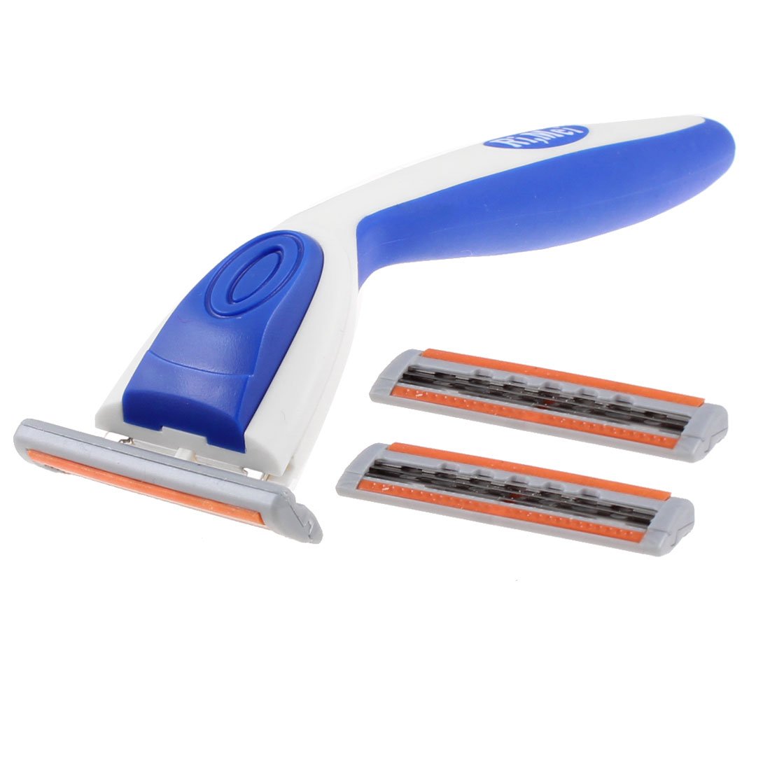 Ruilogod Blue White Plastic Handle Three Layer Blades Manual Shaver Razor (id: 41d 498 842 68f c93 Beauty and Personal Care Ruilogod