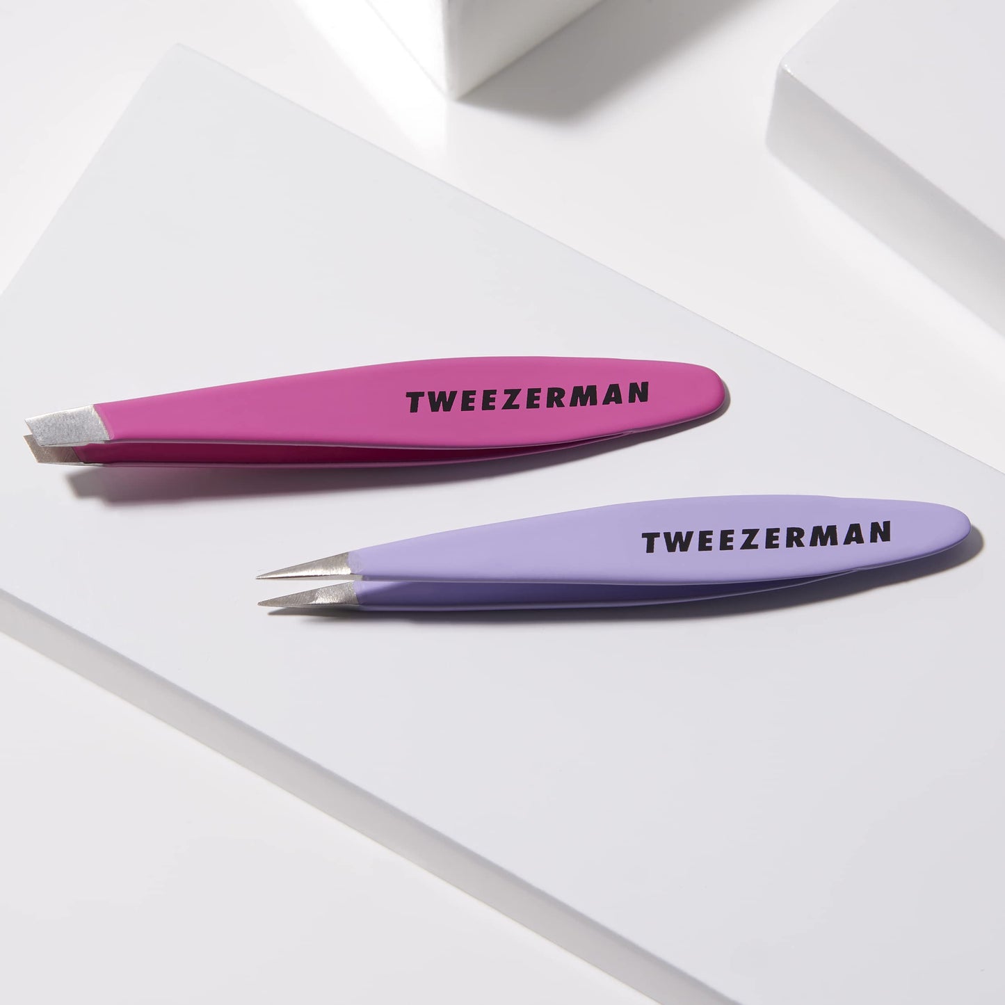 Tweezerman Mini Slant and Point Tip Tweezer - Tweezers Set for Eyebrows, Facial Hair, Ingrown Hairs Beauty & Personal Care Tweezerman