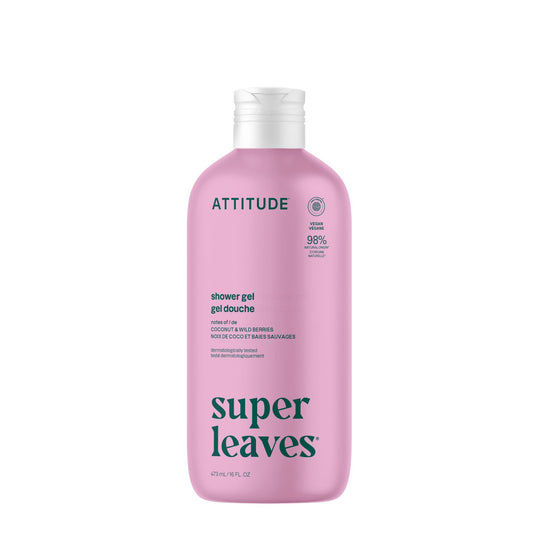 ATTITUDE Body Wash, EWG Verified Shower Gel, Dermatologically Tested, Plant and Mineral-Based, Vegan Personal Care Products, Coconut & Wild Berries Beauty & Personal Care BIO SPECTRA ATTITUDE