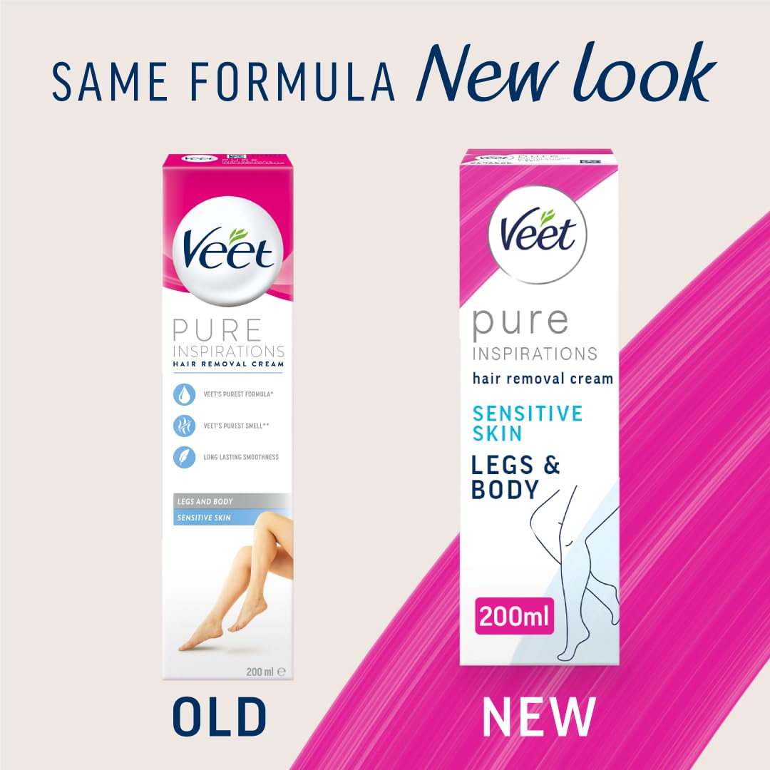 Veet Hair Removal Cream Sensitive Skin with Aloe Vera & Vitamin E (200ml) Beauty & Personal Care Veet