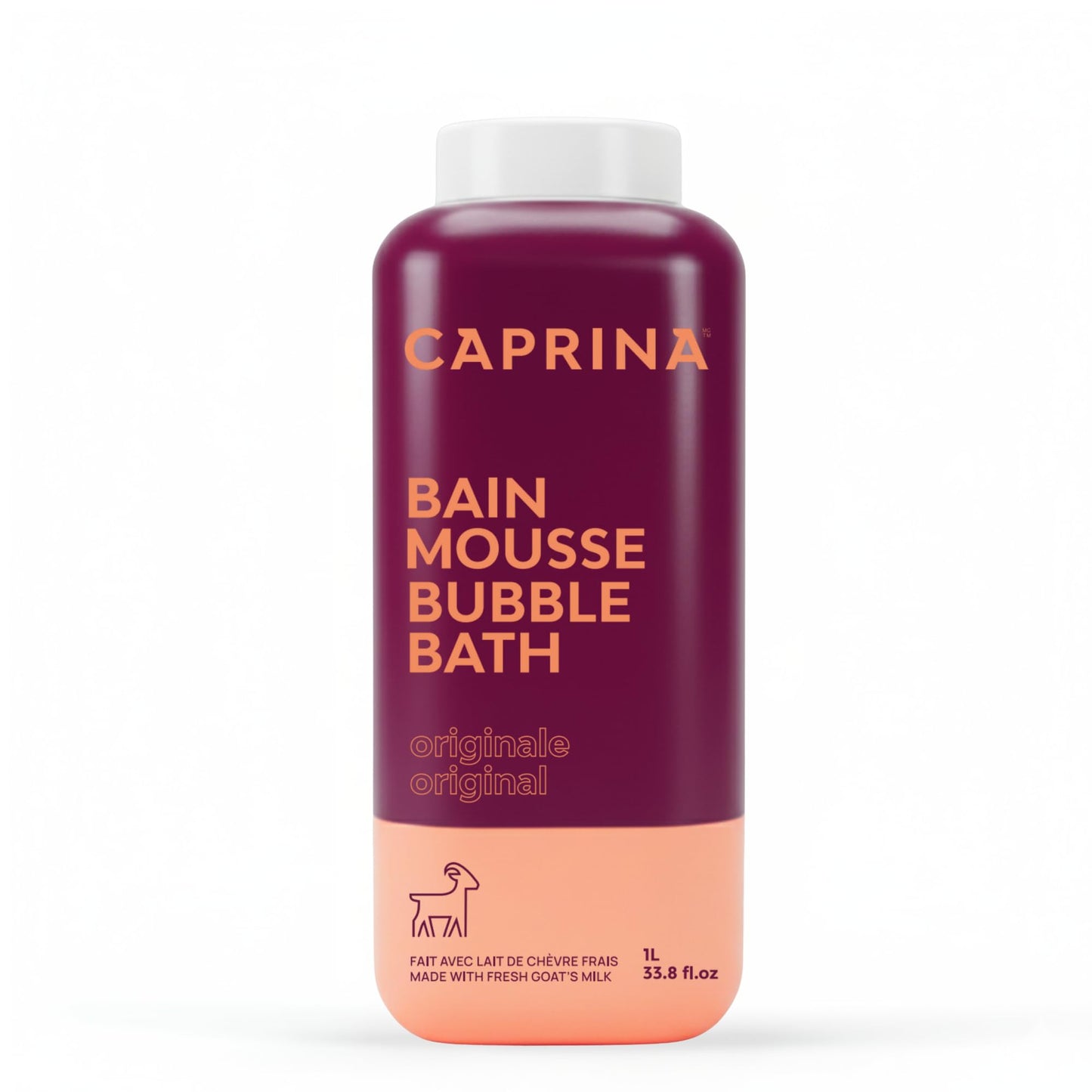 Caprina by Canus Goat Milk Bubble Bath, Original, 1 L (33.8 fl oz), Hydrating Relaxing Foam Bath, Moisturizing & Gentle on Skin, Made in Canada Beauty and Personal Care Caprina by Canus