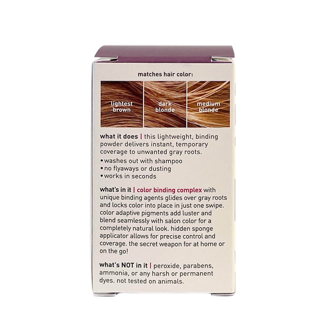 Style Edit Root Touch Up Powder | Temporary Hair Color for Gray Roots and Thinning Hair | Salon-Quality, Transfer-Resistant Hair Concealer | Light Beauty & Personal Care STYLE EDIT