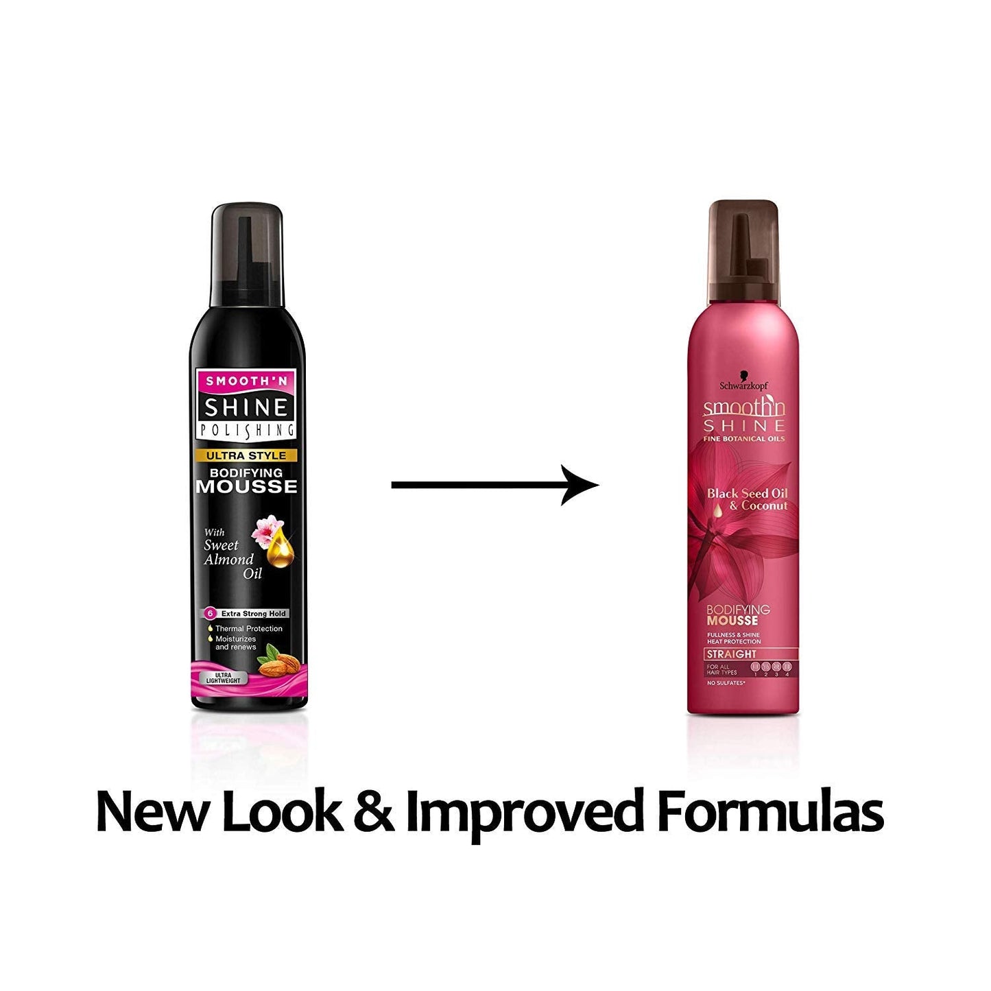 Smooth N Shine Straight Mousse Bodifying 9 Ounce Pump (266ml) (3 Pack) Beauty & Personal Care Smooth N Shine