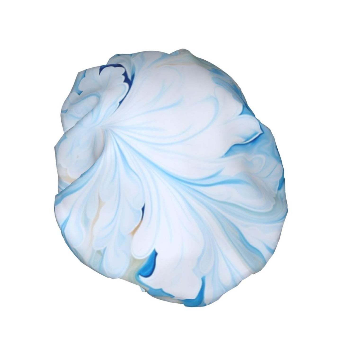 blue and white Shower Cap for Women Men Large Reusable Shower Bonnet Double-Layer Waterproof Bath Caps Elastic Band Hair Hat for All Hairstyles Beauty and Personal Care BWLHJKE