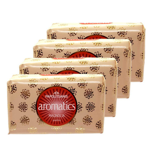 Papoutsanis Greek Aromatic Soaps - Magnolia, 4 x 125gr bars w/Free US Shipping Beauty & Personal Care Greekshops.com