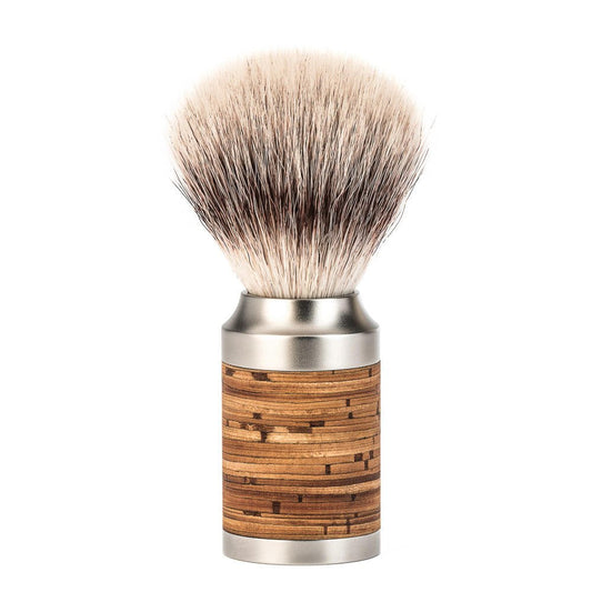 MÜHLE Rocca Stainless Steel/Birch Bark Silvertip Fibre Shaving Brush Beauty and Personal Care MÜHLE