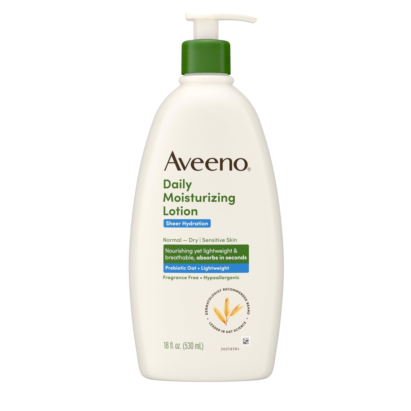 Aveeno Daily Moisturizing Sheer Hydration Fragrance-Free Lotion with Prebiotic Oat for Dry Skin, Lightweight, Non-Greasy and Fast-Absorbing Body Beauty & Personal Care Aveeno
