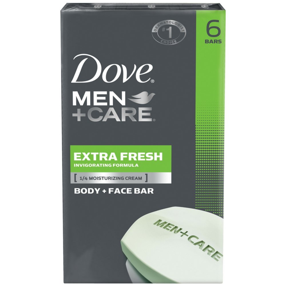 Dove Men+Care Body and Face Bar, Extra Fresh 4 Oz, 6 Bar (Pack of 2) Beauty & Personal Care Dove