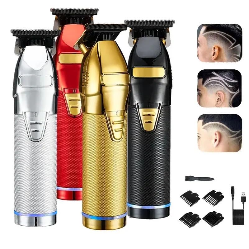 GLESVOWIO Hair Clippers for Men Professional Trimmer for Barber Rechargeable Clipper Cordless HairCutting Powerful Machine Beard(Withbox Silver) Beauty and Personal Care GLESVOWIO