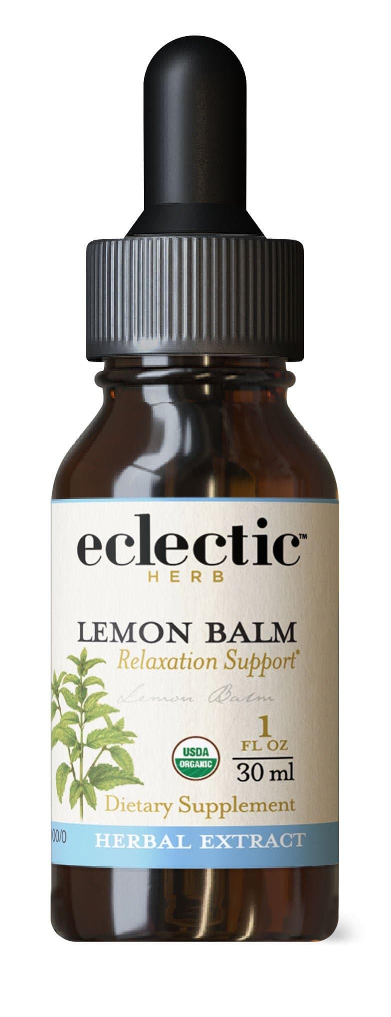 Eclectic Herb - Lemon Balm Extract - Pure Herbal Drops for Calm & Relaxation - Nervous System Support - Vegan, Natural, Organic, Non-GMO, Gluten Free Beauty and Personal Care ECLECTIC INSTITUTE