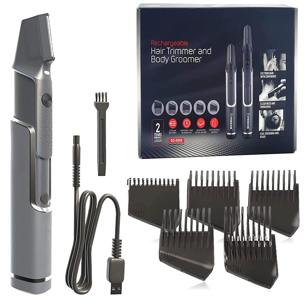 Dioche 5 in 1 Electric Hair Clipper, Retractable USB Electric Body Hair Trimmer with Blades, Hair Trimmer and Body Groomer with LED Light, 90 Minutes Beauty and Personal Care Dioche