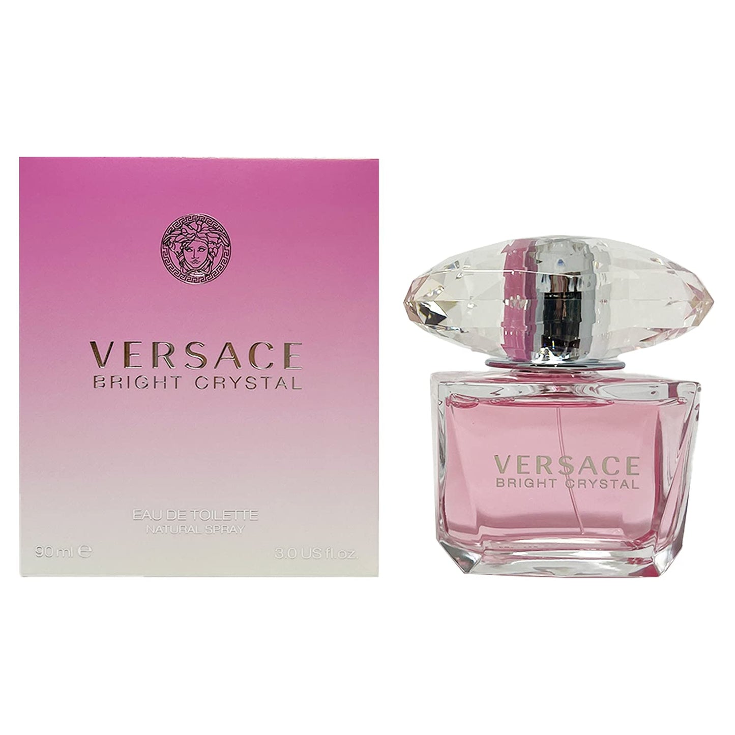 Vêrsace Bright Crystal Eau De Toilette Spray For Woman. EDT 3 fl oz, 90 ml Beauty & Personal Care Versace