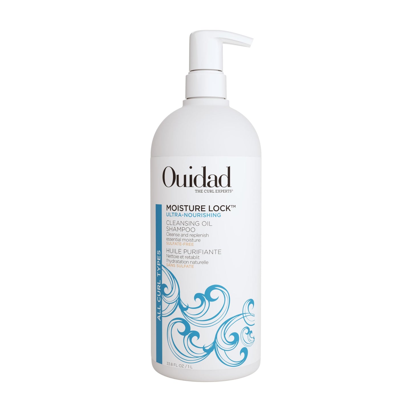 Ouidad Moisture Lock Ultra Nourishing Cleansing Oil Shampoo for Curly Hair - 33.8 fl oz, Rehydrates Dry, Damaged Curls, Color Safe Shampoo, For Women Beauty & Personal Care Ouidad
