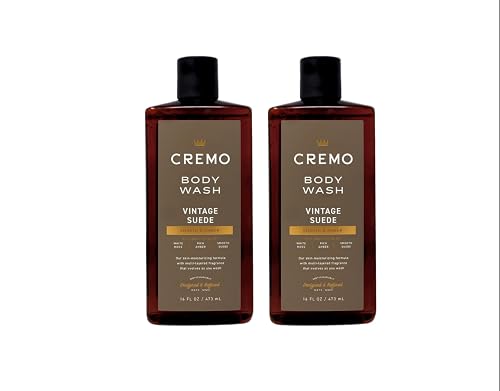 Cremo Rich-Lathering Vintage Suede Body Wash, A Vintage Suede with Notes of White Moss and Rich Amber, 16 Fl Oz (Pack of 2) Beauty & Personal Care Cremo