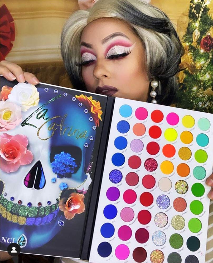 Afflano Colorful Rainbow Eyeshadow Palette High Pigment 54 Color, Halloween Eyeshadow Makeup Palette Sombras de Ojos, Neon Glow in Dark Eye Shadow Beauty & Personal Care Afflano