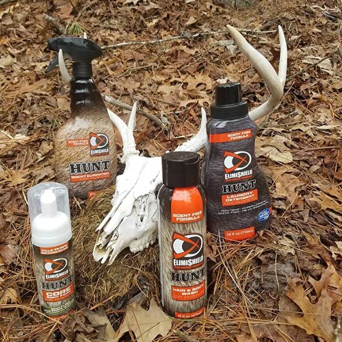 ElimiShield HUNT Complete Scent Control Kit: Laundry Detergent, Hair & Body Wash, Core Body Foam, and 23 oz Scent Eliminator Spray Beauty and Personal Care Snana