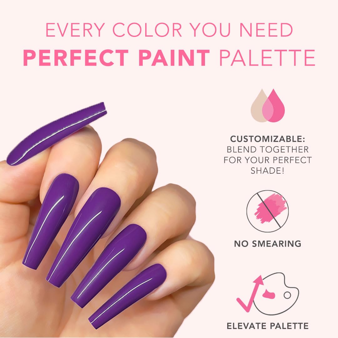 KIARA SKY Professional Nails Gel Art Pod - Ultra Pigmented Gel Art Paints (Plumsy) Bright Neon Purple