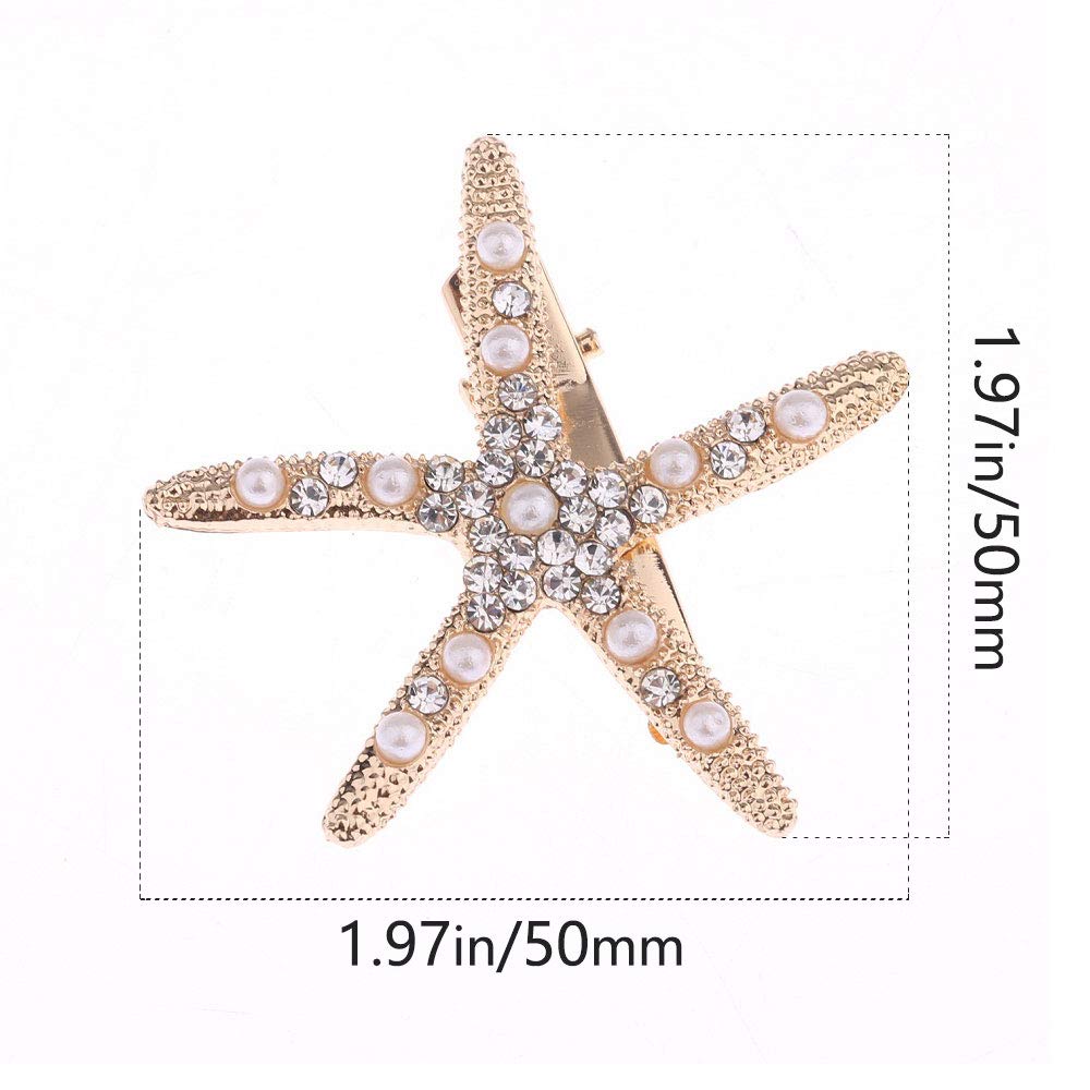 4 Pcs Starfish Hair Clip Bridal Flower Girl Accessories for Wedding Beauty & Personal Care Kukiwhy