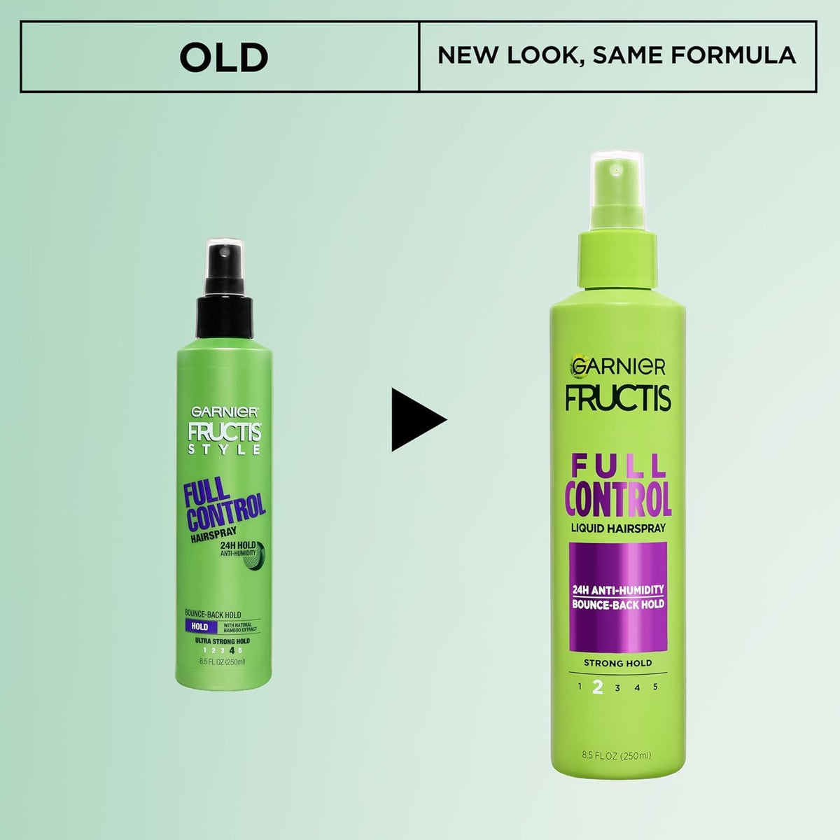 Garnier Fructis Style Full Control Anti-Humidity Non Aerosol Hairspray 8.5 oz (Pack of 6)