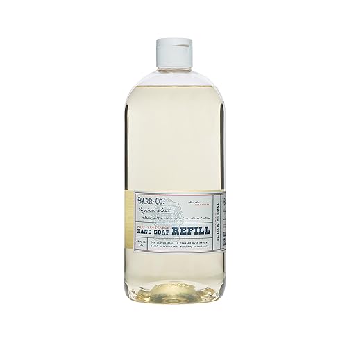 BARR-CO. Liquid Soap Refill - Natural Hand Soap with Oat, Vanilla & Vetiver - Vegan, Moisturizing Formula for Bathroom & Kitchen, Original Scent 32fl Beauty & Personal Care BARR-CO