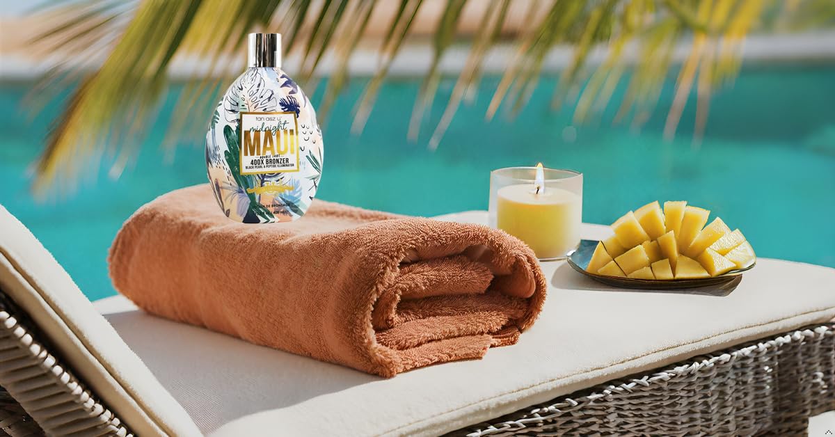 TAN ASZ U Midnight Maui Double Shot 400X Bronzer - 13.5 oz Beauty & Personal Care Brown Sugar