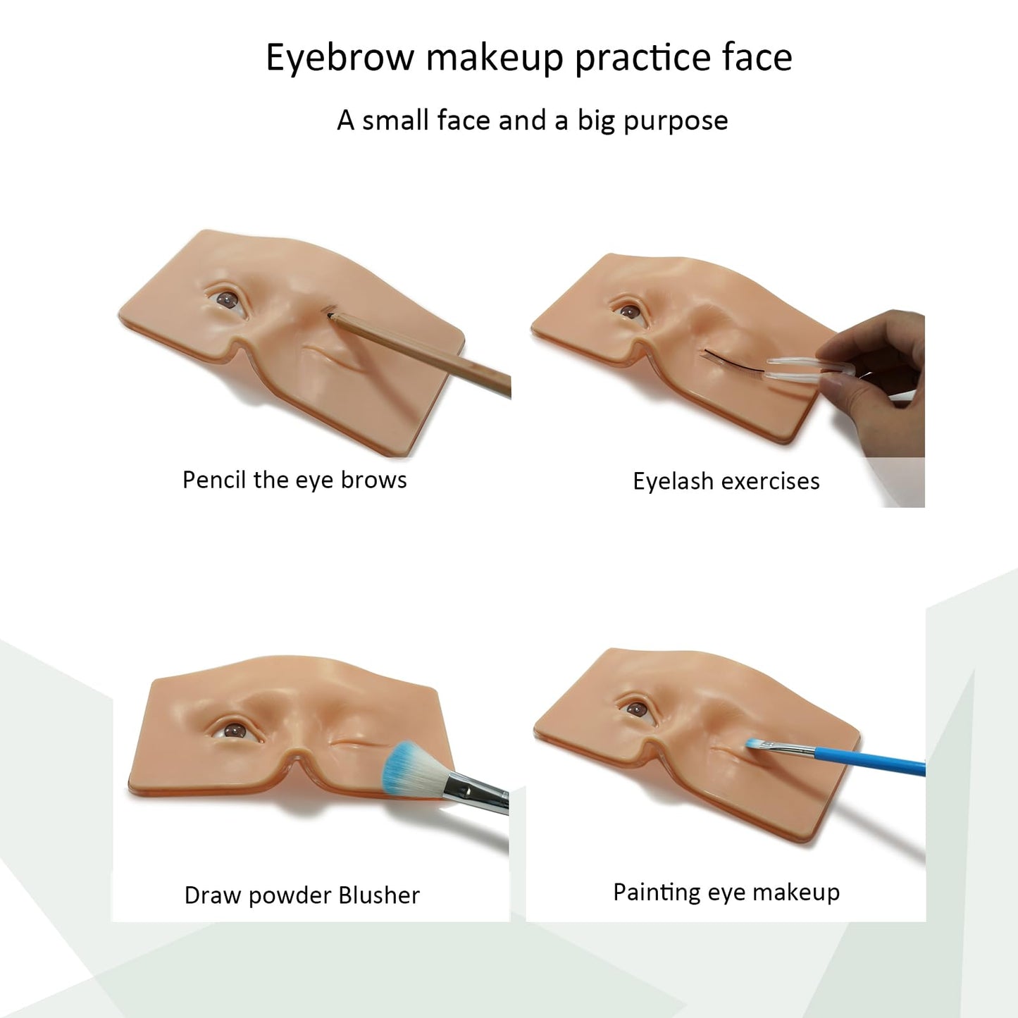 GETPUCHRA Makeup Practice face Eye Makeup Silicone Makeup Practice Board Realistic Face Model Makeup Practice Mask,With Replaceable Eyes (Eye makeup Beauty & Personal Care getpuchra