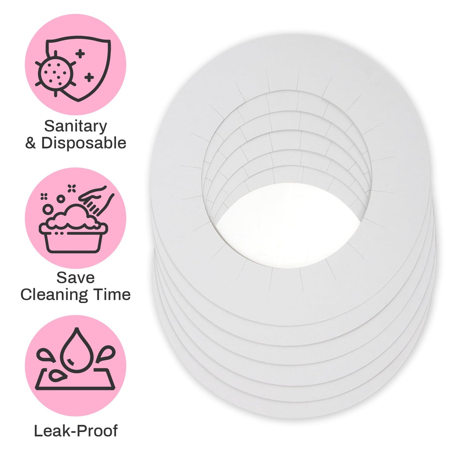 RAQEHO Wax Collars for Wax Pot - 50PCS Disposable Coated Paper Protective Clean Collar for 14oz Wax Warmer Melting Pot for Hair Removal Women Wax Bath Beauty and Personal Care RAQEHO