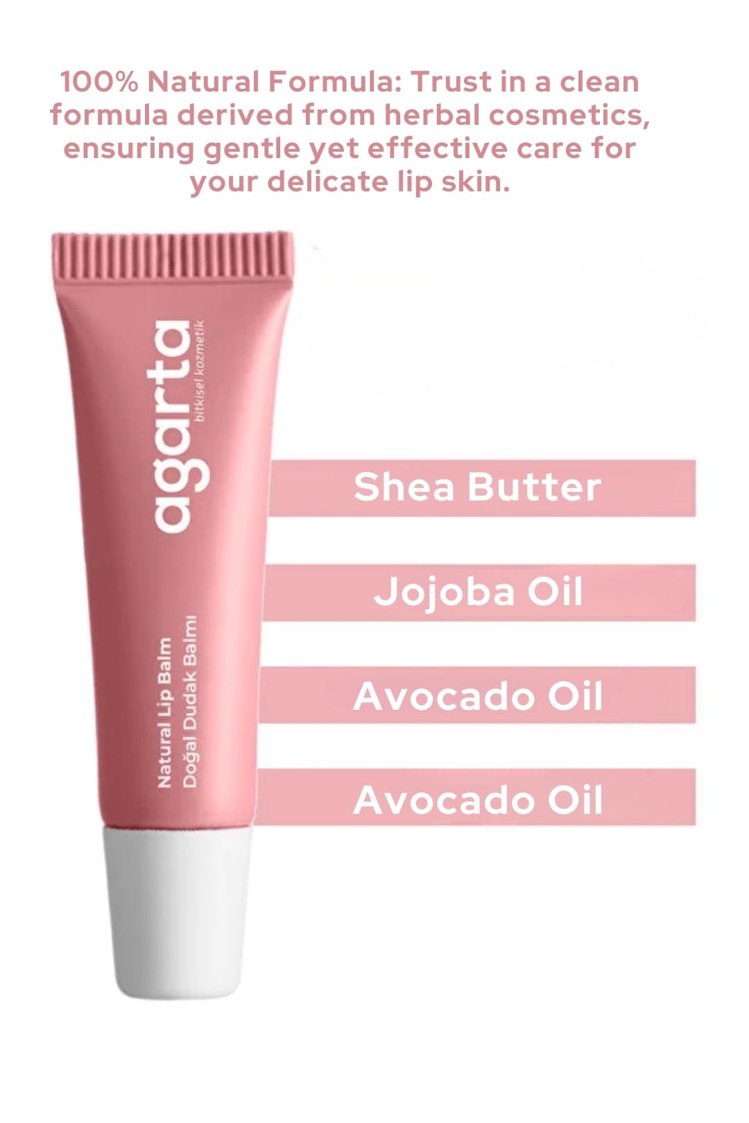 Agarta Moisturizing Lip Care Balm - Hydrating & Smoothing Daily Lip Conditioner for Soft, Glossy-Looking Lips, Vegan Botanical Formula - 0.34 fl oz Beauty and Personal Care Agarta
