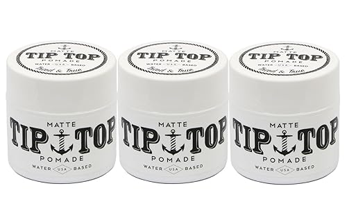 TipTop Matte Water Based Medium Hold Pomade 4.25oz Pack of 3 Beauty & Personal Care TipTop