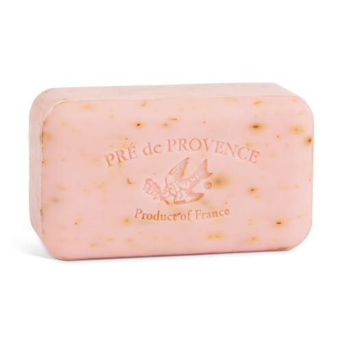 Pre de Provence Artisanal French Moisturizing Soap Bar, Shea Butter Enriched, Quad Milled for Long Lasting Rich Smooth Lather, 5.3 Ounce, Rose Petal Beauty & Personal Care Pre de Provence