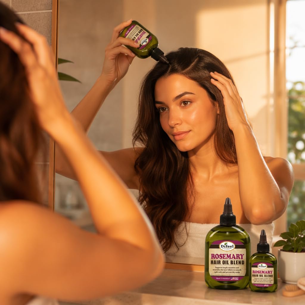 Difeel Rosemary Hair Oil Blend 2.5 oz. - Rosemary Oil Hair Treatment