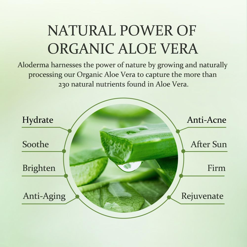 Aloderma Brightening Eye Cream with Organic Aloe Vera - Hydrating Effect for Dark Circles & Puffiness with Caffeine & Sage Oil - Day & Night Eye Care Beauty & Personal Care Aloderma