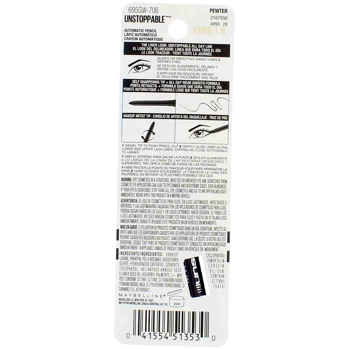 Maybelline Unstoppable Eyeliner - Pewter - 2 Pack Beauty & Personal Care MAYBELLINE