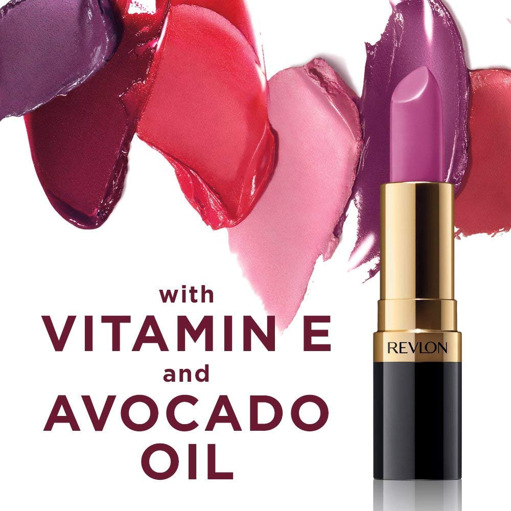 Revlon Super Lustrous Lipstick, Creamy Formula For Soft, Fuller-Looking Lips, Moisturized Feel, 477 Black Cherry, 0.15 oz Beauty & Personal Care REVLON