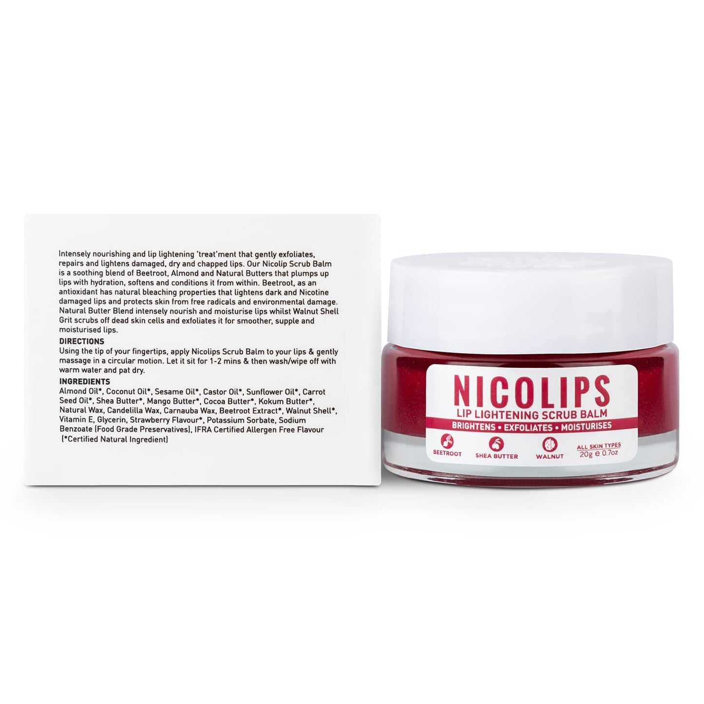 BEAUTY BRATS NicoLips Organic Lip Scrub Balm for Dark, Dry, Chapped Lips, Men and Women on amazon.com Beauty and Personal Care BEAUTY BRATS