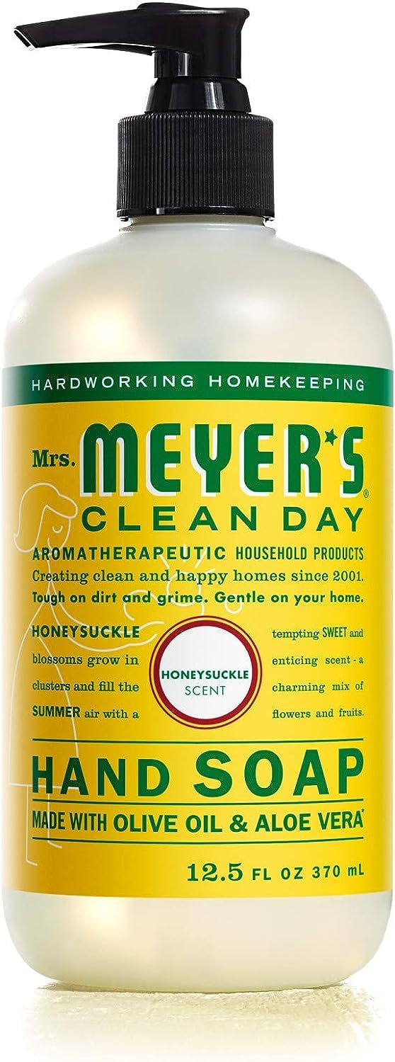 Mrs. MEYER'S Clean Day Hand Soap, Made with Essential Oils, Honeysuckle, 12.5 Fl oz (Pack of 2) Beauty & Personal Care Mrs. MEYER'S