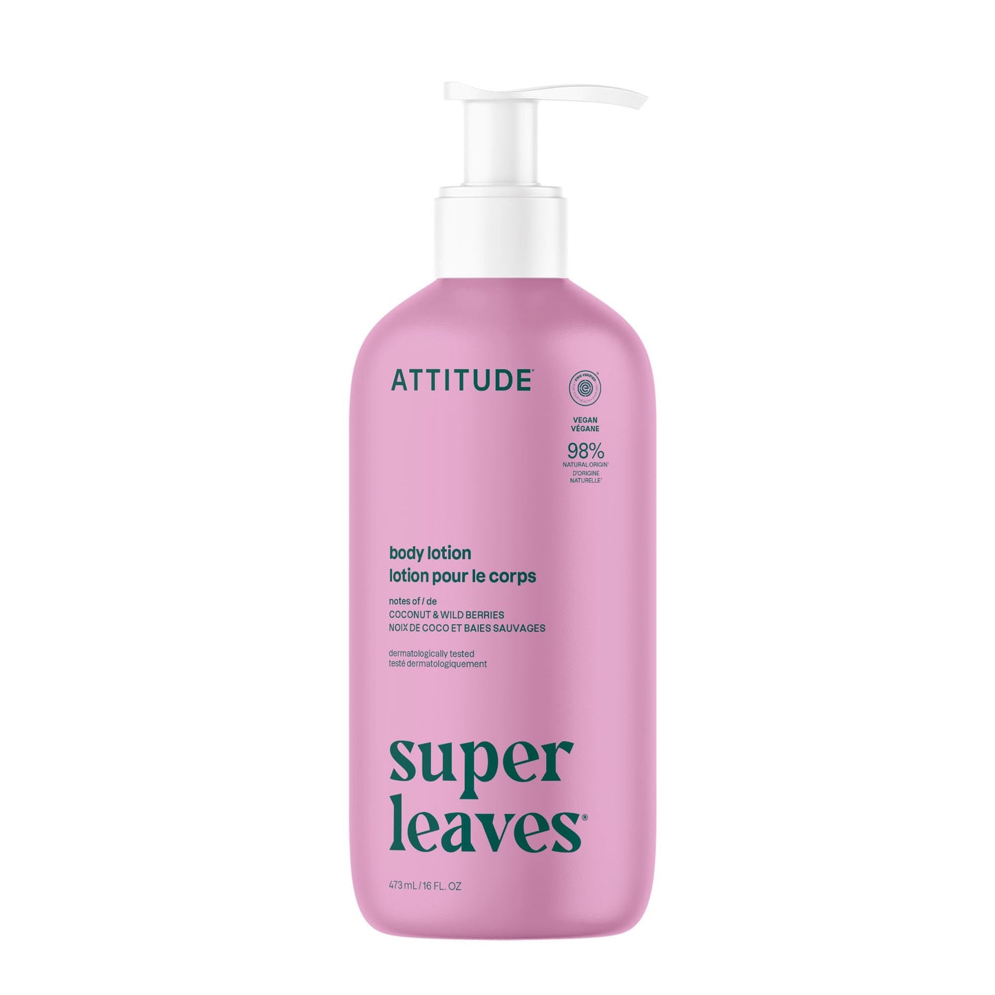 ATTITUDE Body Lotion, EWG Verified Moisturizer, Vegan Skin Care Products, Non-Greasy, Hydrating for Dry Skin, Cruelty Free, Moisturizing, Coconut Beauty & Personal Care ATTITUDE