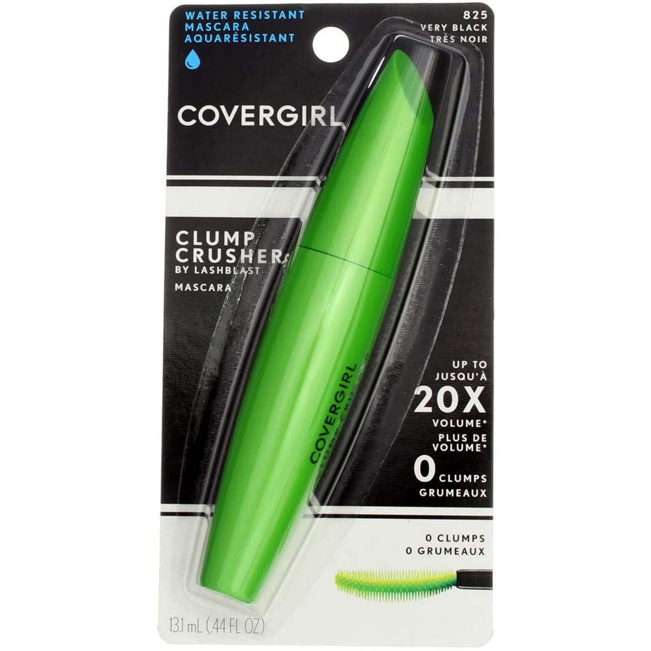 CoverGirl LashBlast Clump Crusher Mascara, Water Resistant, Very Black 825 - Pack of 3 Beauty & Personal Care COVERGIRL