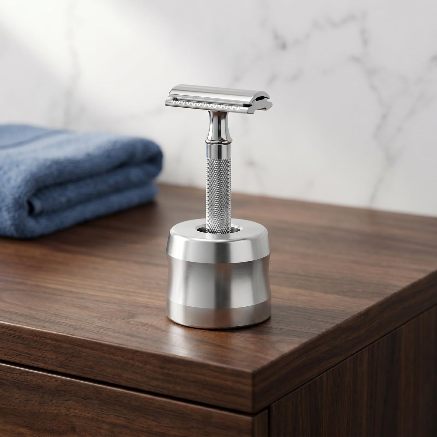 HONMEET Men's Safety Razor Stand Harrys Razor Holder Aluminum Alloy Base Shaver Organizer Beauty and Personal Care HONMEET
