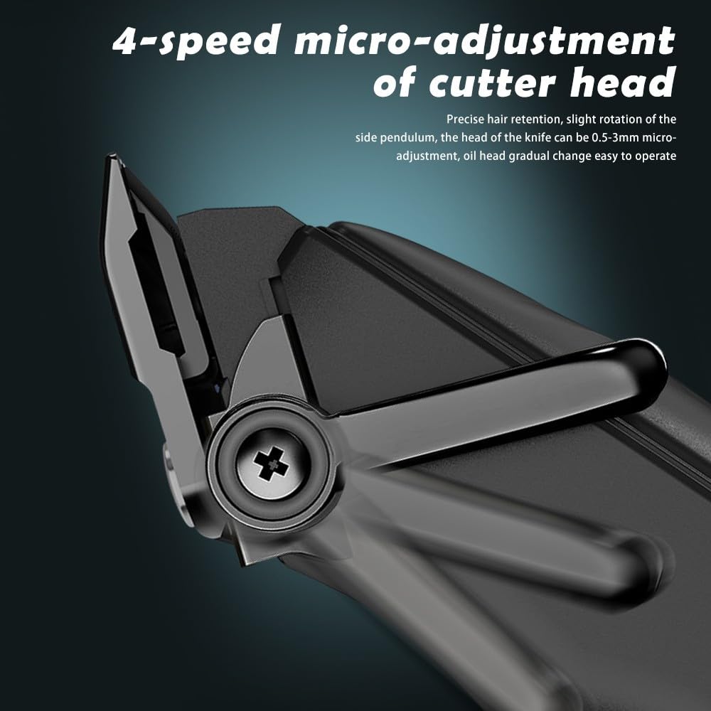 Professional Hair Clippers for Men Adjustable Trimmer Kit with 10 Combs and LCD Screen Cordless Barber Machines Men's Shaver Gifts Beauty and Personal Care QDKVTNDJZ